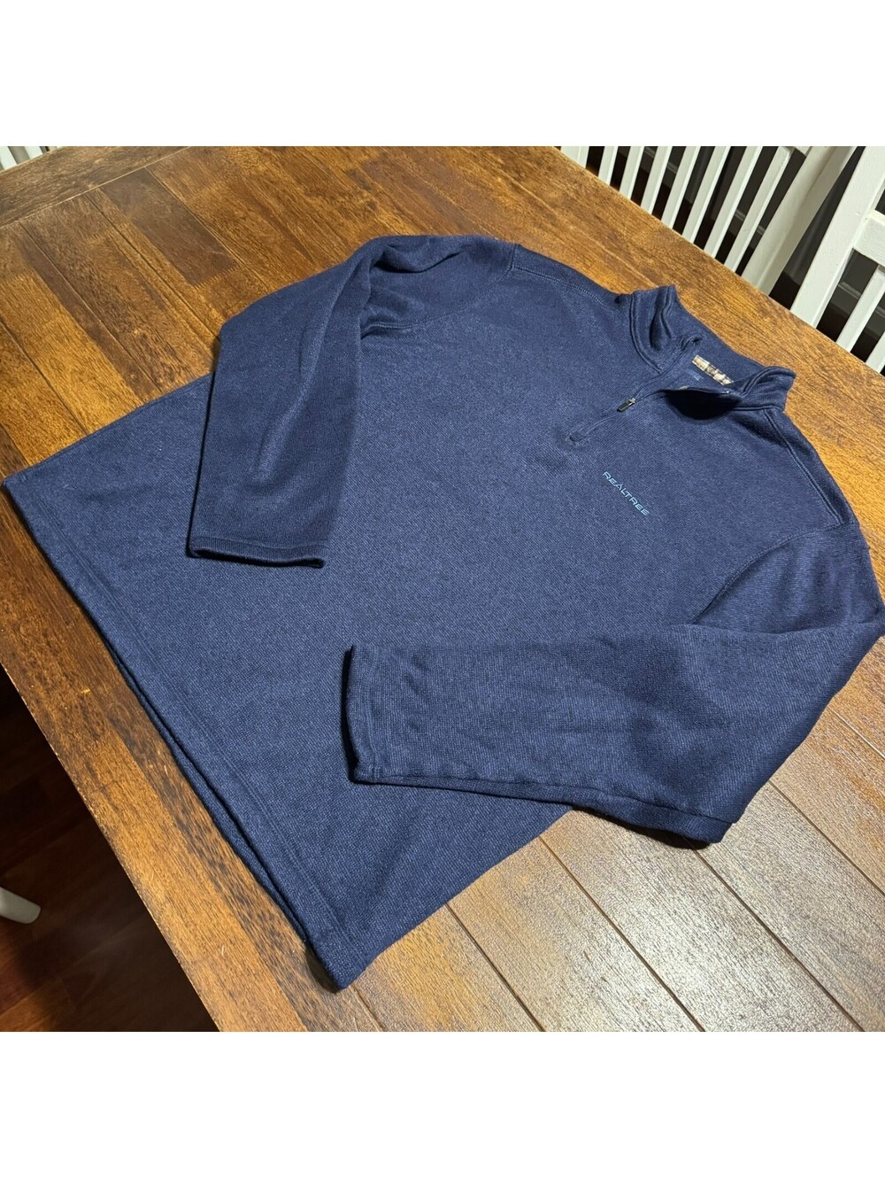 Realtree 1/4 Zip Fleece Pullover Sweatshirt Blue Men’s XL Mock Neck Solid - Picture 8 of 8